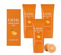 Gel esfoliante alla vitamina C, esfoliante per il viso, gel sbiancante esfoliante, pulizia profonda, formula delicata naturale per tutti i tipi di pelle, migliora la rugosità della pelle e una