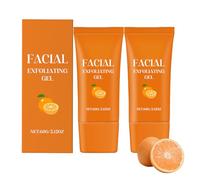 Gel esfoliante alla vitamina C, esfoliante per il viso, gel sbiancante esfoliante, pulizia profonda, formula delicata naturale per tutti i tipi di pelle, migliora la rugosità della pelle e una