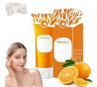 Gel esfoliante all'arancia Festivalment, gel esfoliante per i pori, scrub visoesfoliante, pulizia profonda dei pori, rimozione dei punti neri, crema viso delicata e idratante (1pcs)