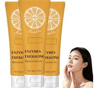 Gel esfoliante enzimatico arancione, gel esfoliante per viso, peeling della pelle per il corpo, scrub viso, uomini e donne. (3 pezzi)
