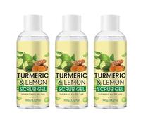 Gel esfoliante naturale alla curcuma e limone per viso e corpo, scrub delicato per la pulizia profonda, idrata ed esfolia la pelle morta, migliora la consistenza, riduce l'opacità, adatto a tutti i