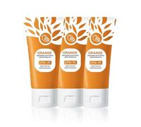 Gel esfoliante naturale arancione brightening esfoliante per donne, esfoliante per la pulizia del viso arancione, esfoliante profondo con estratto di arancia, pulizia dei pori (3 PC, 50 ML)