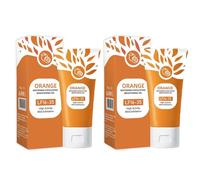 Gel esfoliante naturale arancione brightening esfoliante per donne, esfoliante per la pulizia del viso arancione, esfoliante profondo con estratto di arancia, pulizia dei pori (2 pezzi, 50 ML)