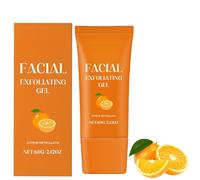 Gel esfoliante per viso, scrub esfoliante all'arancia per viso e corpo, deterge in profondità, idrata la pelle, adatto a tutti i tipi di pelle