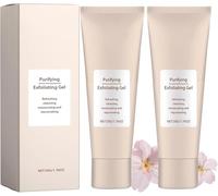 Gel esfoliante purificante, gel esfoliante viso e corpo, detergente profondo e idratante, formula delicata per rivelare la bellezza naturale senza sforzo, per tutti i tipi di pelle