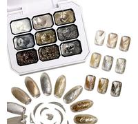 Gel fine della pittura di glitter, smalto francese del gel di Ombre per le unghie del pigmento Pat Aura, forniture per manicure di fai da te