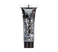 Gel glitter a pezzetti classico by Moon Glitter - 12ml - Argento - Pittura Viso Glitter