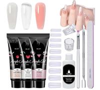 Gel Manicure Nails - Nail Gel Polish Set | Consigli Per Le Unghie Corte, Manicure Lampada UV Portatile, Forniture Per Le unghie Per La Domestica, Set Completo In Poly, Accessori Per L'Estensione Delle