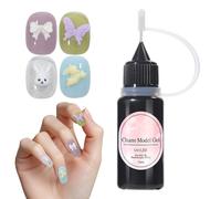 Gel Modellante Per Unghie,Colla per Gioielli Trasparente Non Appiccicosa 10ML | Gel per Unghie 3D Modellante,Per Principianti, Salon, Pittura Casa, Negozi Manicure, Design Gemme Glitter