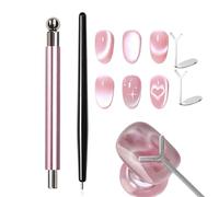 Gel nai-l - Strumento magnetico 2 in 1 con barra per dita e testa sferica, dimensioni da viaggio piccole per dormitorio, viaggi d'affari, creazione rapida di occhi di gatto per esigenze di bellezza