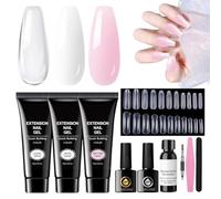 Gel Nail Extensions Kit, Builder Sculpting Set With Long-Lasting Glue And Tools, Adjustable Kit, Perfect For Salon And Home Use By Beginners Girls, Perfect