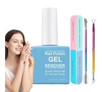 Gel Nail Polish Removers, Mild Fingernail Polishing Cleaner, 2,95 x 1,57 x 0,98 pollici Adorable Professional Gel Polish Remover with Files and Scrapers, Quickly Cleans in 3-5 minuti