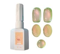 Gel Nail Polish, Spring Summer Guava Cat's Eye Glass Beads Gel Nail Polishes, 15 ml Professional Finger Supplies for Home, Salon, Travel, Wedding, Party Use, 3 Yearfs Shell Life