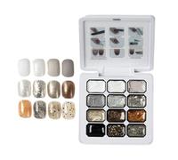 Gel Nail Polishing Palette, 12 Gradient Colors, Compact Nails Color Tool with Sturdy Build, Portable Acrylic Nail Tray, Color Palette with Design, Nails Art Kit for Girls & Women