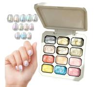 Gel Paint for Nails, 12 Colors Silk Satin Patting Manicure Long-Lasting