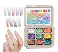 Gel Paint, Gradient Polish, 67mm/2.63 Inch 87mm/3.42 Inches 9-Color Palette for Creative Manicure Design, 22.5g Application Multi-Color Set for Women, Girls, Home Use Manicures Kit