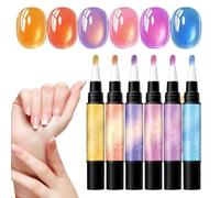 Gel Pen - 6 Pezzi Strumenti da Manicure ad Asciugatura Rapida - Set Di Smalti Per Unghie | Per Principianti Viaggiatrici Ragazze Salone Casa Bellezza e