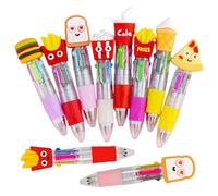 Gel Pens Retractable, 4-Color Smooth Writing Pens, 10-Piece Set, School Stationery, Ergonomic Grip for Home, Note-Taking, Drawing, Signing, Highlighting, Scrapbooking, 3.74 Inches