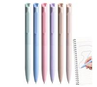 Gel Pens Set, Quick-Dry Retractable Multicolor Ink, Effortless Note-Taking, 6 Assorted Colors for School, Calligraphy, Sketching, Doodling, Drawing, Teacher Supplies, 5.71x0.24x0.24 Inches