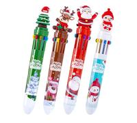 Gel Pens, Winter Holiday 4-Piece Set & 10-Color Retractable Writing Pens with Smooth Ink Flow, Fun Christmas Stationery for Kids Boys Girls Students Journaling, Scrapbooking, Signing & Highlighting