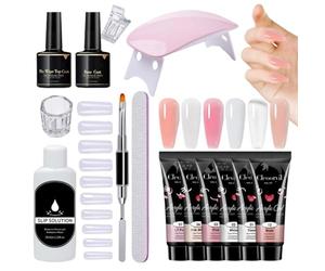 Gel per colla per unghie, multifunzionale a lunga durata a 6 colori extra forte - Estensione della colla per gel edilizio | Per gli appassionati di adulti Principianti Donne Fidanzate Ragazze