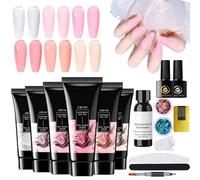 Gel per Estensioni - Gel Costruttore Estensione 6 Colori,Smalto per Unghie Base a Lunga Durata Attrezzi per Artigianato Estetica Appassionati Adulti Principianti
