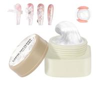 Gel per intaglio per unghie - Gel per unghie 3D | per unghie 3D non striple | 5G Forniture per manicure bianca | Facile da asciugare per stampaggio e costruzione di cargliat