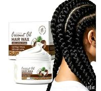 Gel per lo styling dei capelli all'olio di cocco, aggiunge lucentezza e idrata i capelli, gel per trecce, trecce, cornrow, gel idratante anti-crespo, rafforza i capelli e riduce le cadute, alta