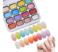 Gel per Nails Patting | 16 Colori a Lunga Durata | Palette per Nail Design con Gel da Pattinare,per Donne Principianti Artiste Casa Festa Nozze Vacanze