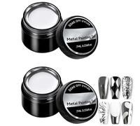 Gel Per Pittura Metallizzato Per Unghie | Smalto Per Unghie Metallizzato, Smalto Per Unghie Gel Metallizzato Da, Vernice Riflettente Altamente Lucida, Gel Per Unghie Effetto Metallo,14Ml