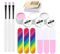 Gel per scolpire estensioni delle unghie - a LED polimerizzazione inclusa a lunga durata - Set di gel e forme per scolpire le unghie - per uso quotidiano Salone domestico Principianti Donne madri