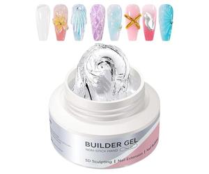 Gel per Scultura 3D | 60ml Gel Solido per Modellazione Unghie | Builder per Design Manicure Non Appiccicoso per Donne Creazione Scultura Pittura Estensione | Arte della Mano