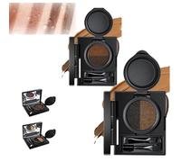 Gel per sopracciglia e eyeliner con timbro,con pennello a doppia estremità,timbro multifunzionale per eyeliner a doppia testa,crema per sopracciglia bicolore impermeabile,impermeabile e anti-sbavatura