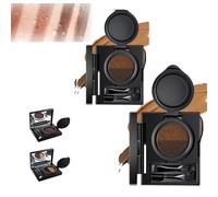 Gel per sopracciglia e eyeliner con timbro,con pennello a doppia estremità,timbro multifunzionale per eyeliner a doppia testa,crema per sopracciglia bicolore impermeabile,impermeabile e anti-sbavatura