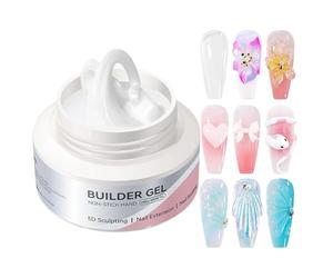 Gel per unghie 3D - 60ml Gel Solido Per Estensioni Unghie - Costruttore Di Design Manicure Non Sticky Per Donne Modellazione Intagliata Estensione Pittura Arte Creazione