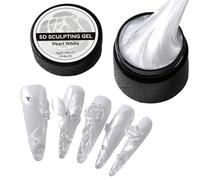 Gel per unghie 3D, gel per scultura per unghie, colore bianco