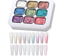 Gel Per Unghie A Picchiettatura | Pigmenti Intensi Gradiente Lunga Durata 9 Colori | Di Gel Per Manicure | Per Donne Ragazze Manicure Salone Studio Viaggio Matrimonio Vacanza Appuntamento Laurea