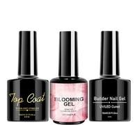 Gel per unghie - Cassapanca base superiore in gel, 3x collezione da donna | Kit manicure da salone colori vibranti duraturi, splendido effetto fioritura, per matrimoni