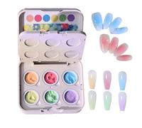 Gel per Unghie Kit Di Gel Per Manicure Con Applicazione A Tocco 6 Colori