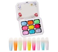 Gel per Unghie per 9 Colori Set Spugna a Gradiente per Fai da Te
