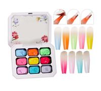 Gel per Unghie per,9 Colori Set Spugna a Gradiente per Fai da Te | Pat Gel per Pittura | per Manicure e Bellezza a Casa, Salone, Matrimonio, Eventi
