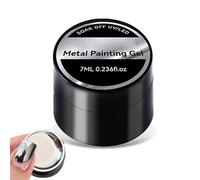 Gel per unghie, smalto per metallo,Smalto per unghie gel verniciato argento 7ml - Gel per pittura riflettente su metallo, smalto per unghie effetto per donne e ragazze