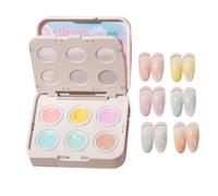 Gel Per Unghie Toccare - Kit Per Manicure Colorato Portatile 6 Ml, Spugna Gradita, Set D'arte, Smalto Per Salone Fai Da Te, Strumento Di Bellezza Compatto, Design Creativo, Uso In Viaggio | Fem