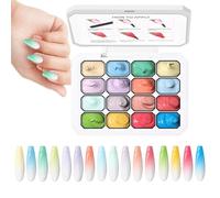 Gel Picchiettante per Unghie - Sfumatura Gradiente 16 Colori A Lunga Durata | Palette Gradiente Gel Picchiettante Unghie - Per Stamping, Modellaggio, Pittura E Manicure, A Casa, In Salone, Feste E Mat