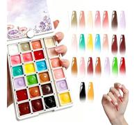 Gel Picchiettante Unghie 24 Colori Polimerizzabile UV LED Lunga Durata