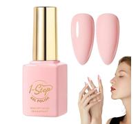 Gel Polish, 1 tappa base coat, Quick Drying Formula, 2 ml bottiglia, UV Compatibile, Long Lasting Shine, Nude Color, Excellent for Girls Women Summer Manicure Art