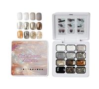Gel Polishing Palette, 12-Color Gradient Semi-Solid Glitter Set, Sparkly Makeup for Practice, Home, Party, Holiday, Summer, Spring, Daily