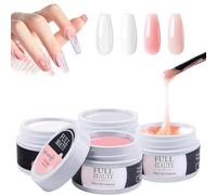 Gel Ricostruzione Unghie, 4 * 15ml Builder Nails Gel Ricostruzione Unghie, Gel Unghie Ricostruzione Professionale, Adatto per Principianti e Professionisti, per Extension, Restauro e Nail Art