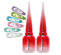 Gel Top Coat Effetto d'Acqua 2 Pezzi da 15ml Trasparente Lucido e Brillante