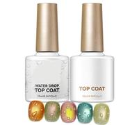 Gel Top Coat Non-Sticky Easy Application - Long-Lasting Wear No Wipe Gel
